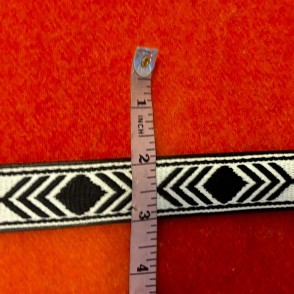 Scotch & Soda unisex black and white Western embroidery leather belt NWT - Picture 8 of 8